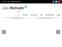 Tablet Screenshot of juliemotivate.com